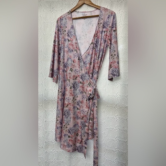 Caden Lane Henlee’s Hydrangea Print Maternity Hospital Robe One Size Floral Chic - Picture 14 of 14